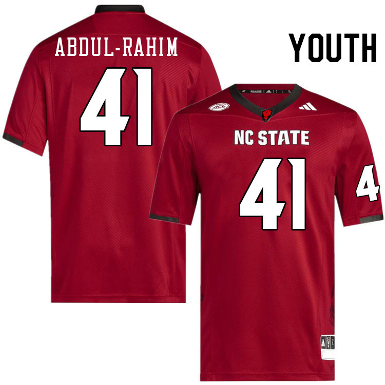 Youth #41 Keyaan Abdul-Rahim NC State Wolfpack College Football Jerseys Stitched-Red